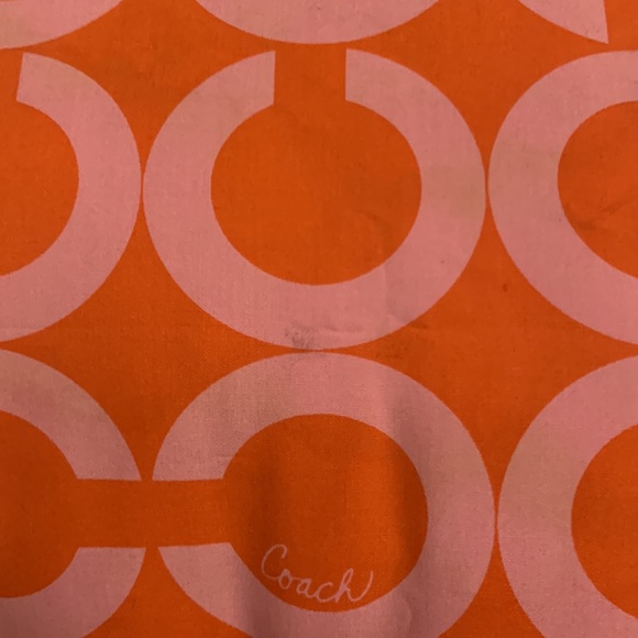 Coach Pillow Cases 17 x 17 Used Orange - Picture 9 of 12